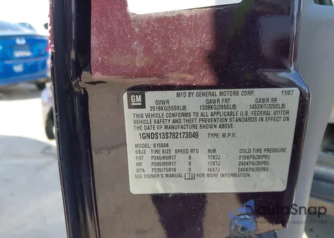 2008 Chevrolet Trailblazer Fleet z USA, uszkodzony, nr VIN 1GNDS13S782173049